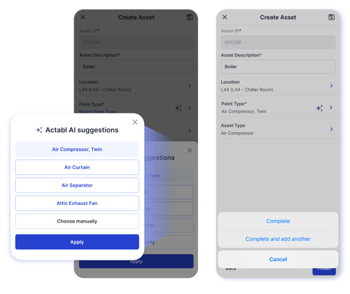 AI Setup - screens- Step 2&3
